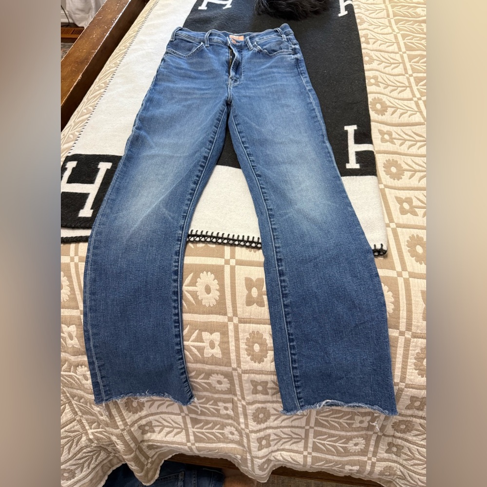 MOTHER Flare & Wide Leg Blue Jeans
